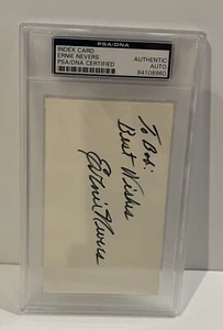 Ernie Nevers-SIGNED-- 3x5 Index Card--PSA DNA--NFL HOF-1920s to 1930s Great - Picture 1 of 3