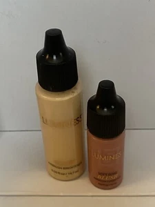 Luminess Airbrush Lot UNSEALED, Soft Rose Blush .25 Oz, Glow Brightened .50 Oz - Picture 1 of 4