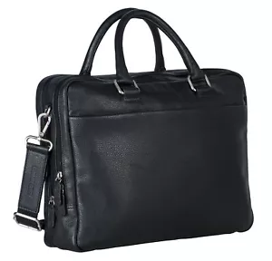 LEONHARD HEYDEN Berlin Zipped Briefcase 2 Compartments Henkeltasche Tasche Black - Bild 1 von 2