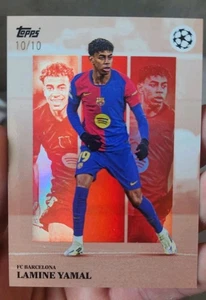 2024-25 Lamine Yamal 1/1 Topps Simplicidad UEFA Red #10/10 Jersey # Match - Picture 1 of 11
