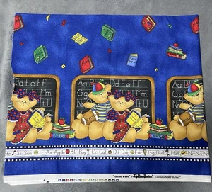 VTG Jellybean Junction Border Fabric Teacher’s Pet Back To School 1.3 Yrd X 44”W - Picture 1 of 5