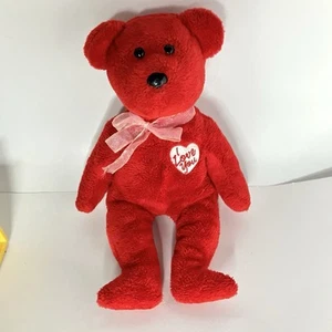 Ty Beanie Babies Secret I Love You Bear 2003 Retired 8” Valentines Day Plush Toy - Picture 1 of 8