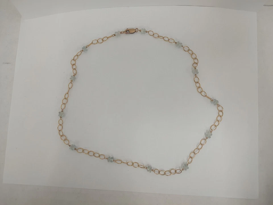 Collar aguamarina oro 14k Foto 1 de 4