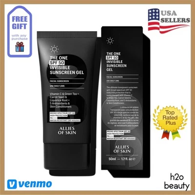 Allies of Skin The One SPF50 Invisible Sunscreen Gel 1.7OZ NEW IN BOX - Image 1 of 4