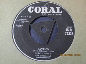 BUDDY HOLLY-RAVE ON-CORAL TRI - Picture 1 of 2