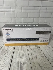 NetGear ProSafe FS116NA 16-Port 10/100 Desktop External Switch NEW Sealed - Picture 1 of 9