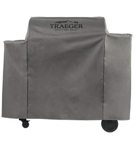 NEU Traeger Ironwood 885 durchgehende Grillabdeckung, BAC513 grau mit TRAEGER Logo - Bild 1 von 2