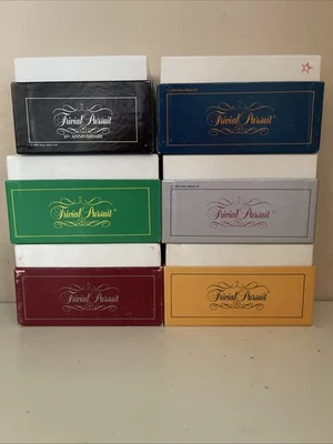 Lot of 6 Vintage Trivial Pursuit Card Sets Genus 1 & 2, Sports Movie or You Pick - Image 1 of 2
