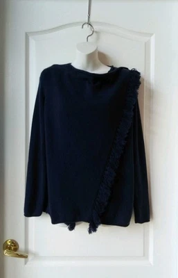 Poncho de cachemir azul marino con borlas Lilly Pulitzer para mujer talla pequeña ¡LIMPIO! Foto 1 de 4