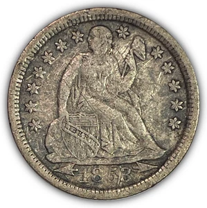 1853 Pfeile sitzende Freiheit Groschen sehr schöne vz Münze, Haarrisse #27708 - Bild 1 von 3