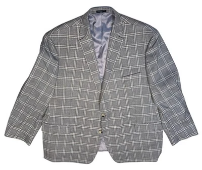 Shaquille O’Neal 54R XLG VESTIDO A CUADROS GRANDE Y ALTO ABRIGO DEPORTIVO/CHAQUETA/BLAZER GRIS Foto 1 de 4