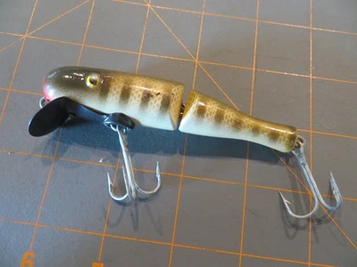 Pikie articulado pata de madera vintage - verde y blanco - 4 pulgadas Foto 1 de 4