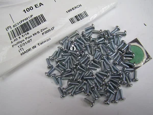 4.40 x 5/16 (100) Philips Pan Head Screw Bolt M/S Zinc 4C31PPM1/P #01 - Picture 1 of 3