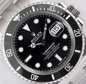 Rolex Submariner Date 116610 S/ Steel 40mm Watch-Black Ceramic Bezel-Black Dial - Picture 1 of 4