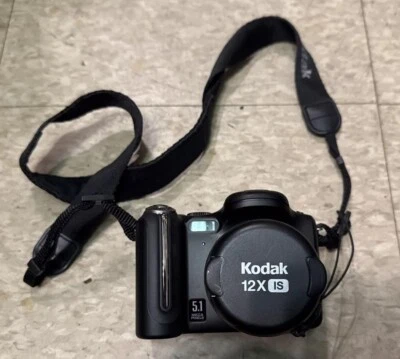 Kodak EasyShare P850 5.1MP 12x Zoom Digital Camera Black Untested - Image 1 of 4