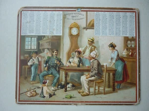 CALENDRIER / ALMANACH DES POSTES 1888 / LE RETOUR AU FOYER 26,5 x 21 CM - Imagen 1 de 4