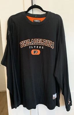 Philadelphia Flyers мужской размер 3 x черный длинным рукавом винтажный - Изображение 1 из 3