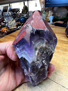 Auralite 23 Amethyst Crystal Gemstone Natural Healing Laser Points Specimens 501 - Picture 1 of 13
