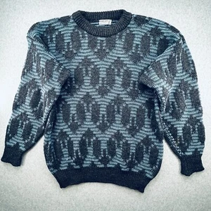 Vintage Jaeger Wool Sweater Size 40 Geometric Pattern Long Sleeve Pullover - Picture 1 of 10