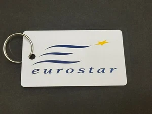 EUROSTAR EURO TUNNEL RAILWAY LUGGAGE TAG PLANE KEY RING BAG TRANSPORT BUS TRAIN