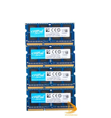 Crucial 4x 8GB 2Rx8 PC3-12800S DDR3-1600Mhz SODIMM Laptop Memory RAM 204Pin - Image 1 of 4