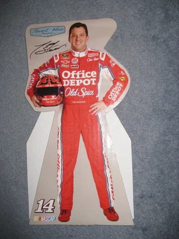 NASCAR Tony Stewart #14 SHR Miniture Cardboard Stand Up Holding Helmet NEW Cover