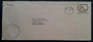 1963 Papua New Guinea Airmail Cover ties 5d Pacific Games stamp Port Moresby - Picture 1 of 3
