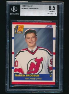 1990-91 Score rookie #439 Martin Brodeur RC BGS 8.5 - Picture 1 of 2