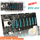 BTC-S37 ETC Miner Motherboard 8 GPUs 8 PCIE Graphics Card w/ CPU FAST SHIP NEW