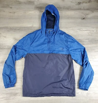 AMBIG Clothing Apperel Windbreaker Jacket Men Sz M Blue Hooded Nylon Polyester  - Image 1 of 4