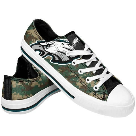 Forever Collectibles Philadelphia Eagles Men's Low Top Digital Camo Canvas Shoes Cover