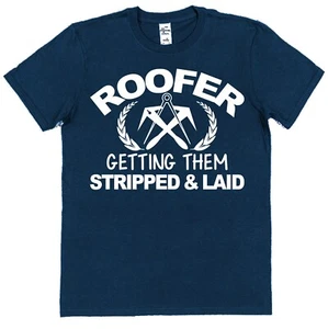 Camiseta Techo Divertido Eslogan Cómo Despojarlos y Poner Techo Ropa Constructor - Imagen 1 de 2