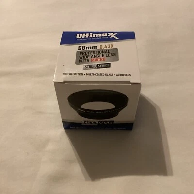 Ultimaxx Studio Series 58mm 0.43x Professional Wide Angle Lens with Macro  - Image 1 of 4