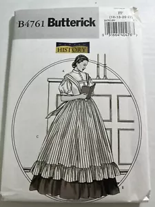 Butterick B4761 Pattern Victorian Pinafore Skirt Blouse Historical Costume 16-22 - Picture 1 of 2