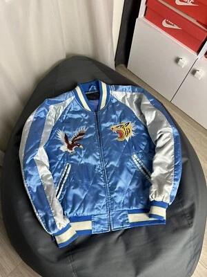 Vtg 70s Japan Reversible Embroidered Silk Souvenir Jacket Tiger Sukajan Size M - Image 1 of 4