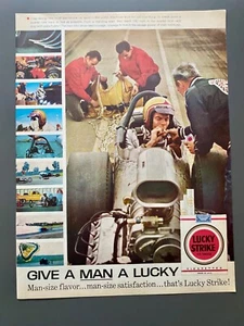 Lucky Strike Dragster Drag Racing 1965 XL 34x26cm Werbung Vintage Ad Reklame - Bild 1 von 1