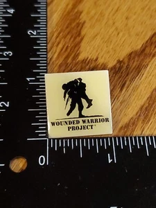 Alfiler de solapa Wounded Warrior Project negro blanco ur - Imagen 1 de 2