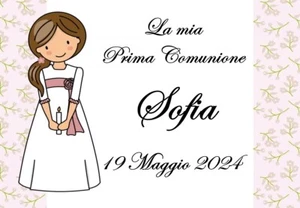 Bigliettini bomboniera 10x bigliettino Prima Comunione Stampa gratis f - Zdjęcie 1 z 1
