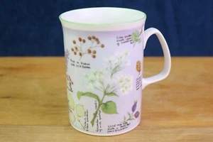 Rose of England Bone Chine Coffee Mug Pastel Purple Herbs Floral England - Picture 1 of 4