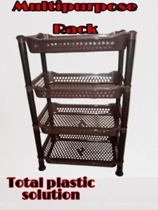 Unbranded 4 Tier Vegetable Fruit Storage Plastic Rack, Best multipurpose Rack. - Picture 1 of 11