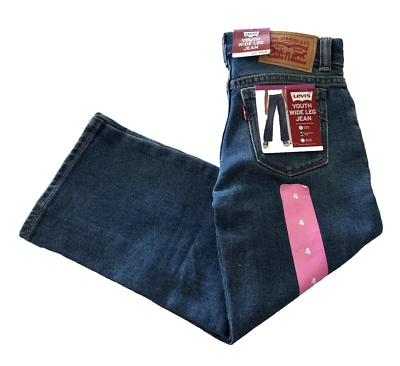 Levi's Jeans Girl's Wide Leg Size 4 Blue Denim Casual Stylish & Comfortable NWT - Image 1 of 4