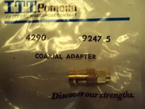 male sma to bnc female coaxial adapter; gold plate; ITT Pomona 4290-9247-5 - Picture 1 of 1