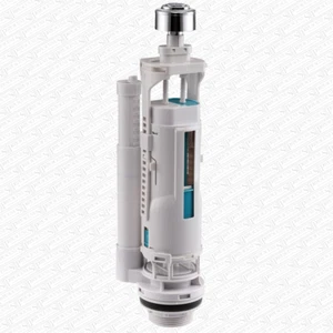 Dual Flush Toilet Syphon Valve Universal Adjustable Turquoise Green & White Top - Picture 1 of 9