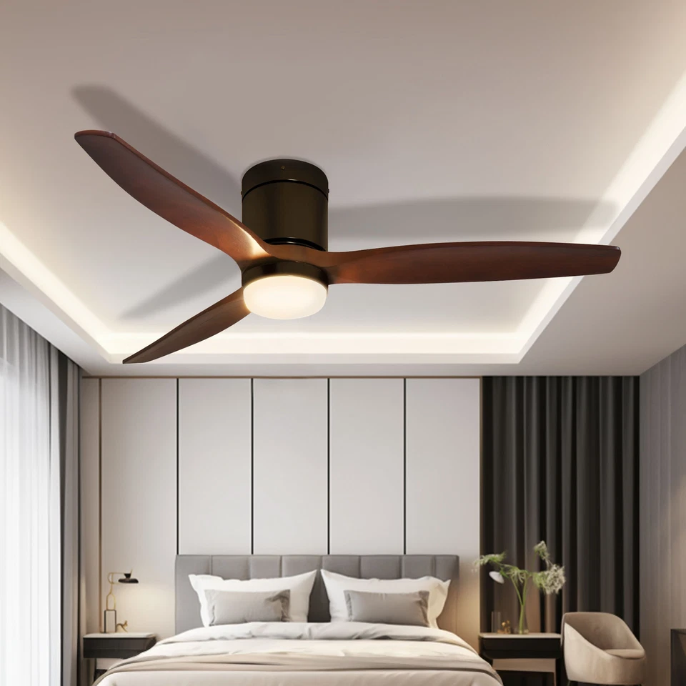 52'' Low Profile Ceiling Fan with Lights Remote Control 3 Color Changing - Image 1 of 4