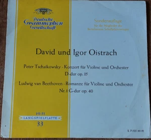 David und Igor Oistrach Peter Tschaikowsky / Ludwig v. Beethoven Grammophon S71 - Bild 1 von 6