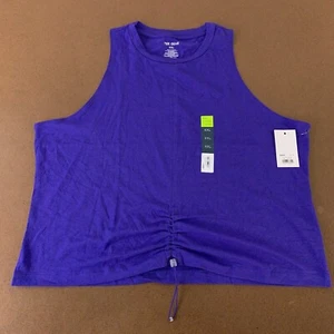 Tek Gear Women's Size XXL Blue Ruched Hem Pullover Tank Top NWT - Picture 1 of 10