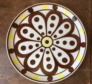 Vintage Platter Chop Plate Japanese Mid Century Artistic Stoneware Tosen Madres - Picture 1 of 7