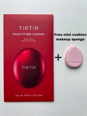 **TIRTIR Mask Fit Red Cushion Foundation - 6 sample shades - Viral Beauty Must**