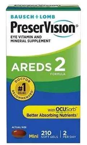 Preservision Areds 2 - 210 Softgels , Eye Vitamin , Bausch + Lomb, EXPIRY 01/26 - Picture 1 of 3