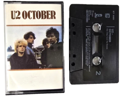 U2 – October Cassette Tape 1981 pop rock on Island in Jewel Case - Image 1 of 4
